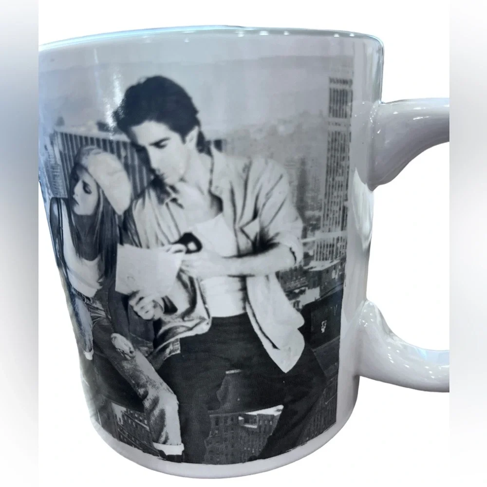 Friends TV Show 20oz Ceramic Mug Black White Cast Central Perk Coffee Cup